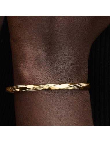 Brazalete Abierto Retorcido en Baño de Oro de 14k – Pandora Essence
