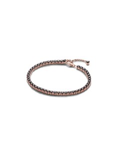 Pulsera Pandora Tenis Rosa y Piedra Negra