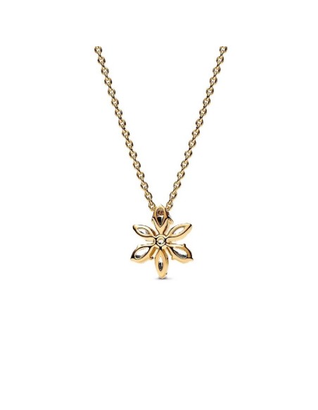 HERBARIUM CLUSTER 14K GOLD-PLATED COLLIER WITH CLEAR CUBIC ZIRCONIA