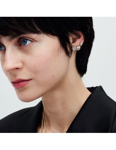HERBARIUM CLUSTER 14K GOLD-PLATED COLLIER WITH CLEAR CUBIC ZIRCONIA
