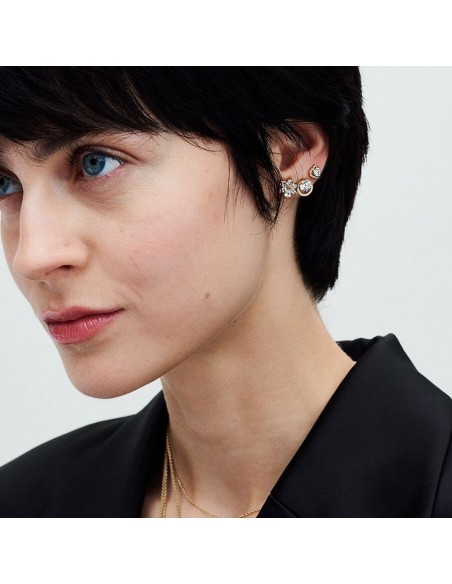 HERBARIUM CLUSTER 14K GOLD-PLATED COLLIER WITH CLEAR CUBIC ZIRCONIA