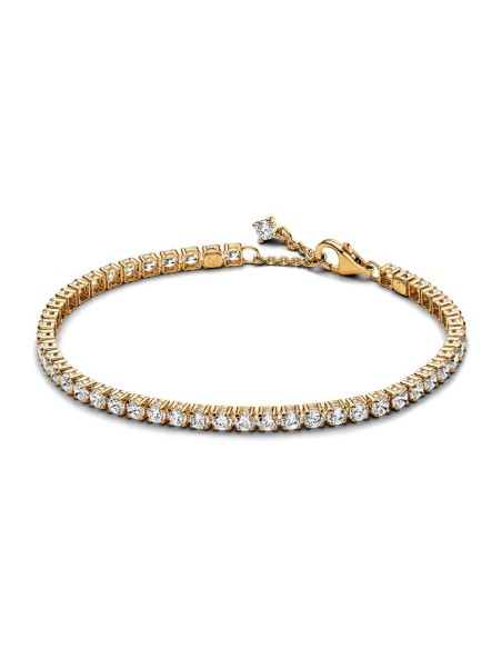 Pulsera Tenis con un recubrimiento en oro de 14k Brillante​