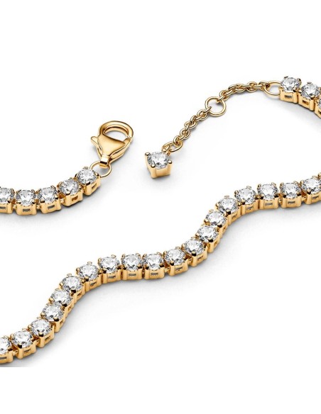 Pulsera Tenis con un recubrimiento en oro de 14k Brillante​