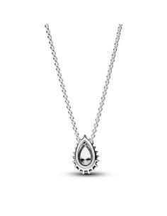 Collar en plata de ley Halo Brillante Corte Pera​ 2