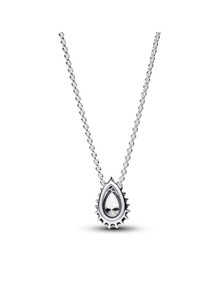 Collar en plata de ley Halo Brillante Corte Pera​