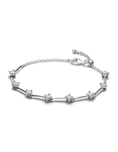 Pulsera en plata de ley Barras Brillantes​
