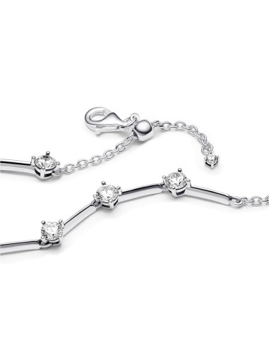 Pulsera en plata de ley Barras Brillantes​