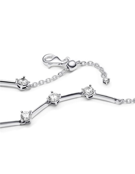 Pulsera en plata de ley Barras Brillantes​