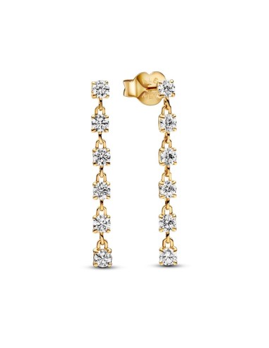Pendientes Colgantes con un recubrimiento en oro de 14k Gemas Brillantes​