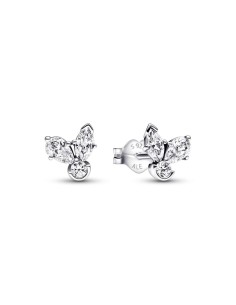 Pendientes de botón en plata de ley Herbario Brillante 