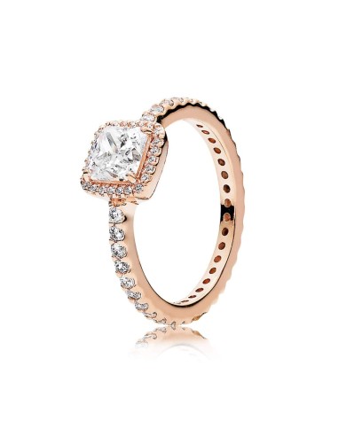 Anillo coleccion ROSE de plata con circonitas Talla 54
