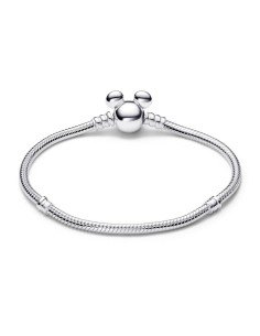 Pulsera Pandora Moments en plata de ley Cadena de Serpiente con Cierre Mickey Mouse de Disney 2