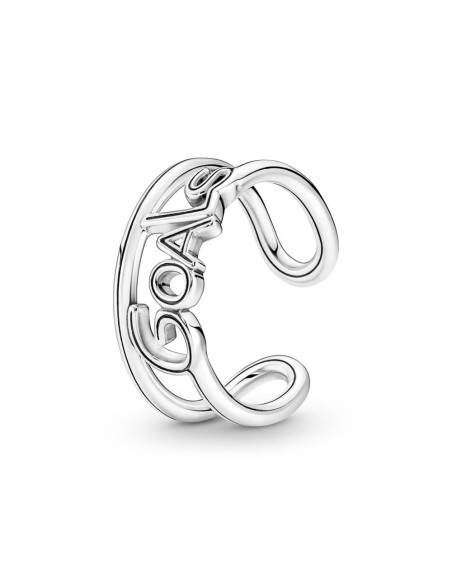 Anillo en plata de ley Goals Abierto Pandora ME