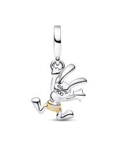 Charm Colgante en plata de ley y en oro de segunda ley de 14k 100 Aniversario Oswald de Disney 2