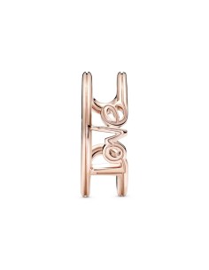 Anillo con un recubrimiento en oro rosa de 14k Abierto Love Pandora ME 2
