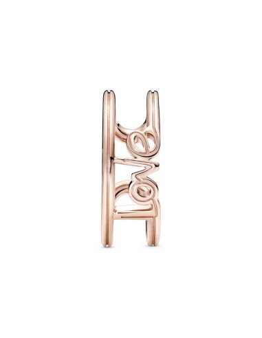 Anillo con un recubrimiento en oro rosa de 14k Abierto Love Pandora ME
