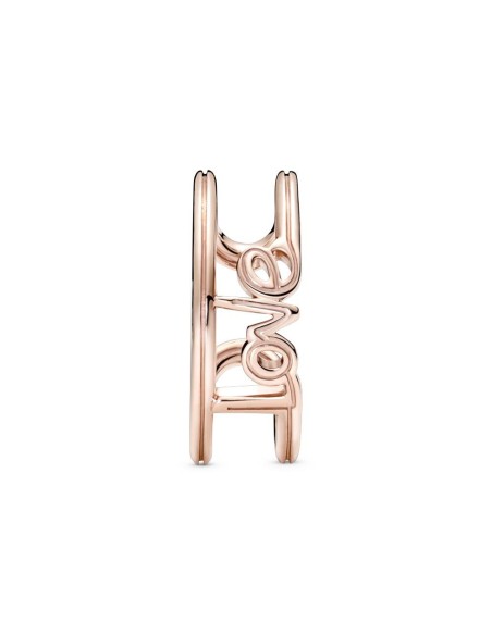 Anillo con un recubrimiento en oro rosa de 14k Abierto Love Pandora ME
