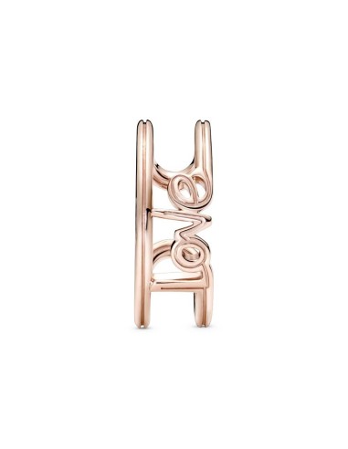 Anillo con un recubrimiento en oro rosa de 14k Abierto Love Pandora ME