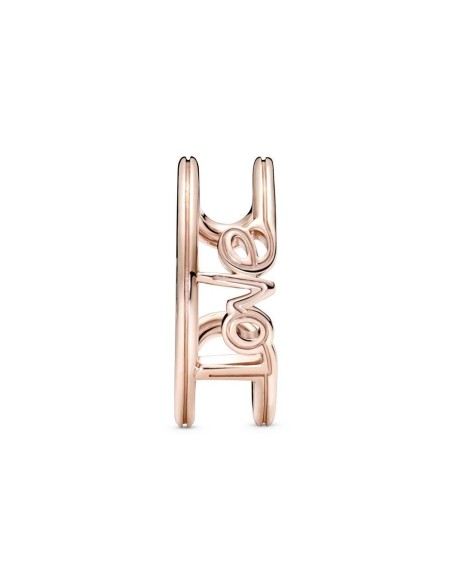 Anillo con un recubrimiento en oro rosa de 14k Abierto Love Pandora ME