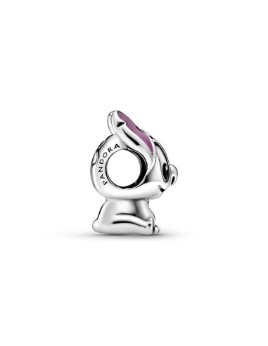 Charm Lilo y Stitch en Plata de Ley - Esmalte Morado y Negro