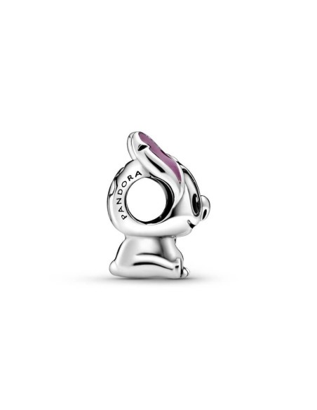 Charm Lilo y Stitch en Plata de Ley - Esmalte Morado y Negro