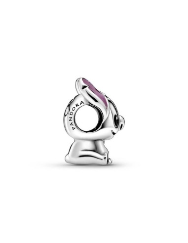 Charm Lilo y Stitch en Plata de Ley - Esmalte Morado y Negro