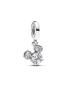 Charm Colgante en plata de ley Silueta Brillante Cabeza Mickey Mouse de Disney