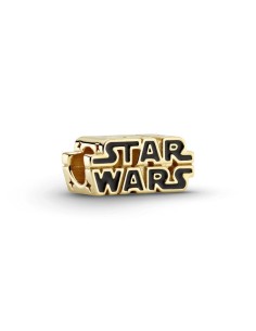 Charm Pandora Shine con Logo de Star Wars con esmalte negro