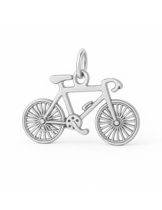 Colgante Bicicleta Plata de Ley 925 20×13 mm Brillo ✨ Personalizable con Nombre en el Cuadro 2