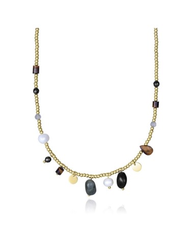 Viceroy 14200C01012 – Collar Chic dorado con piedras de colores 42 cm