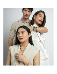 Collar Viceroy de acero tipo calabrote con IP dorado, negro y rosa para mujer 2
