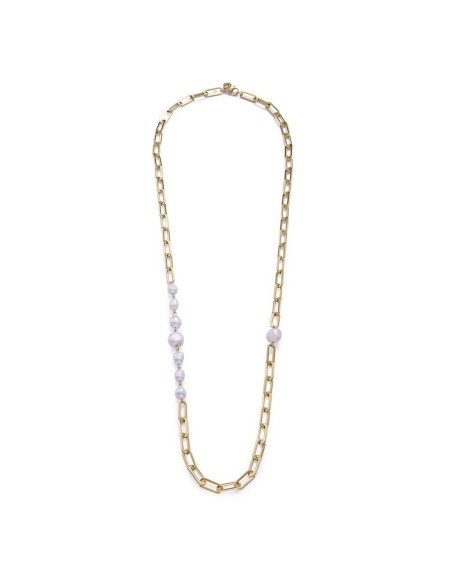 Collar Viceroy Fashion de acero e ip dorado con perlas naturales para mujer