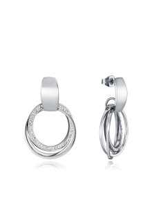Pendientes Viceroy Fashion de acero de anillas y circonitas para mujer