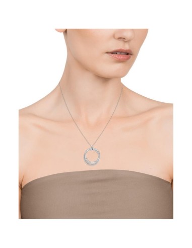 Collar Viceroy Fashion de acero con colgante circular y circonitas