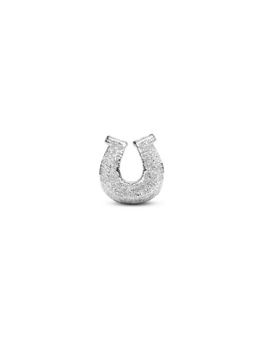 Mini charm herradura texturizada en plata de ley – símbolo de buena suerte