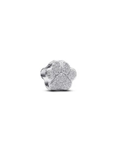 Mini charm huella texturada en plata de ley – símbolo de amor por las mascotas