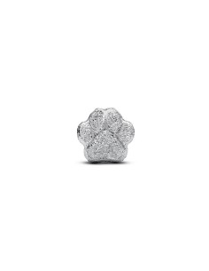 Mini charm huella texturada en plata de ley – símbolo de amor por las mascotas 2