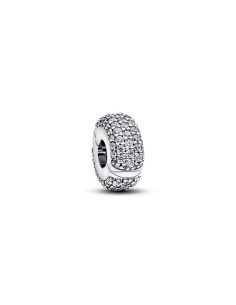Clip Pavé en plata de ley con circonitas – centro de brillo para tu pulsera