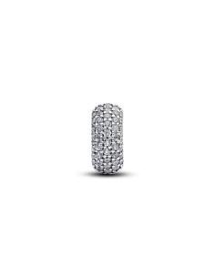 Clip Pavé en plata de ley con circonitas – centro de brillo para tu pulsera 2