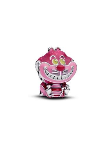 Charm Gato de Cheshire Disney en plata de ley – esmalte brillante y ojos fosforescentes