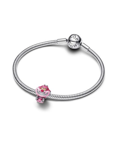 Charm Gato de Cheshire Disney en plata de ley – esmalte brillante y ojos fosforescentes