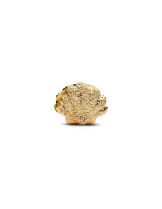 Mini charm concha texturada en baño de oro 14 k – símbolo de transformación