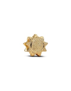 Mini charm Sol texturado en baño de oro 14 k – símbolo de luz y positividad