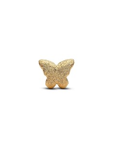 Mini charm mariposa texturada en baño de oro 14 k – símbolo de transformación