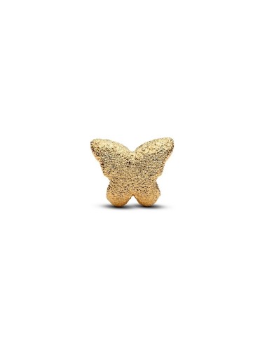 Mini charm mariposa texturada en baño de oro 14 k – símbolo de transformación