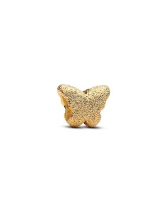 Mini charm mariposa texturada en baño de oro 14 k – símbolo de transformación 2