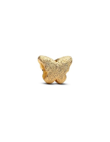 Mini charm mariposa texturada en baño de oro 14 k – símbolo de transformación