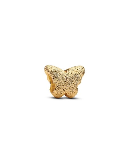 Mini charm mariposa texturada en baño de oro 14 k – símbolo de transformación