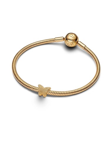 Mini charm mariposa texturada en baño de oro 14 k – símbolo de transformación