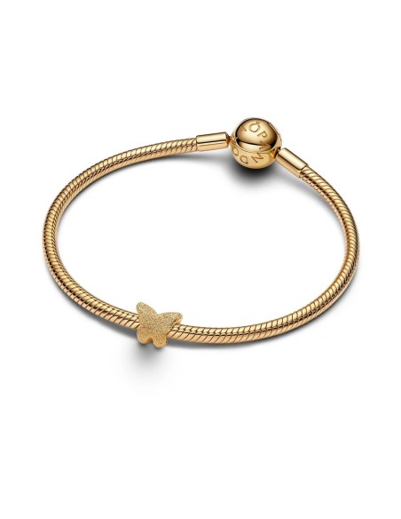Mini charm mariposa texturada en baño de oro 14 k – símbolo de transformación